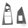 3Pcs Carbon Fiber Interior Window Lift Switch Cover Trim For BMW 6Series E63 E64