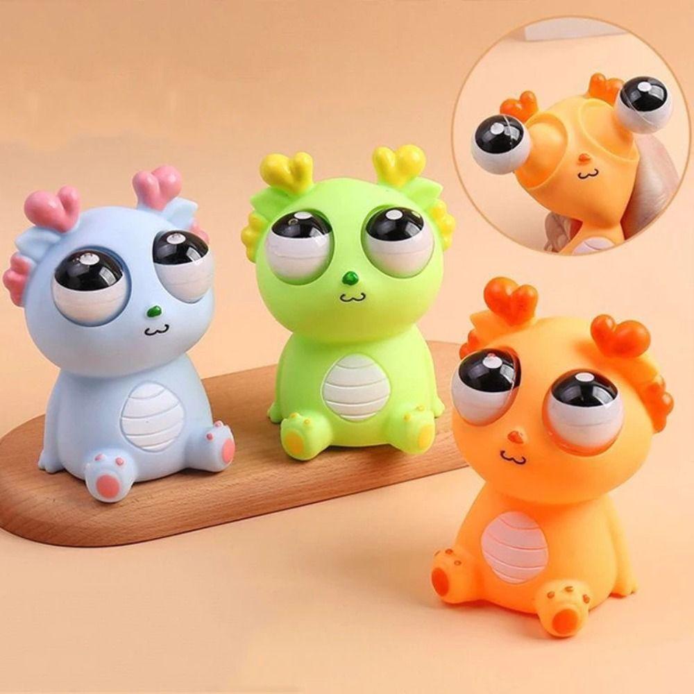 Panda Eyeball Burst Squeeze Toy Simulation Dragon Squeeze Stretching Ball  Kids Holiday Gift