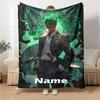 Custom Name Roronoa Zoro Theme Printed Blanket - Perfect for Couch, Bed, Travel & Outdoor Use | Machine Washable, Cozy & Durable.