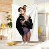 Popular Singer R-RAYES Throw Lightweight 240g Flannel Blanket Soft Skin-friendly for Summer Cooling