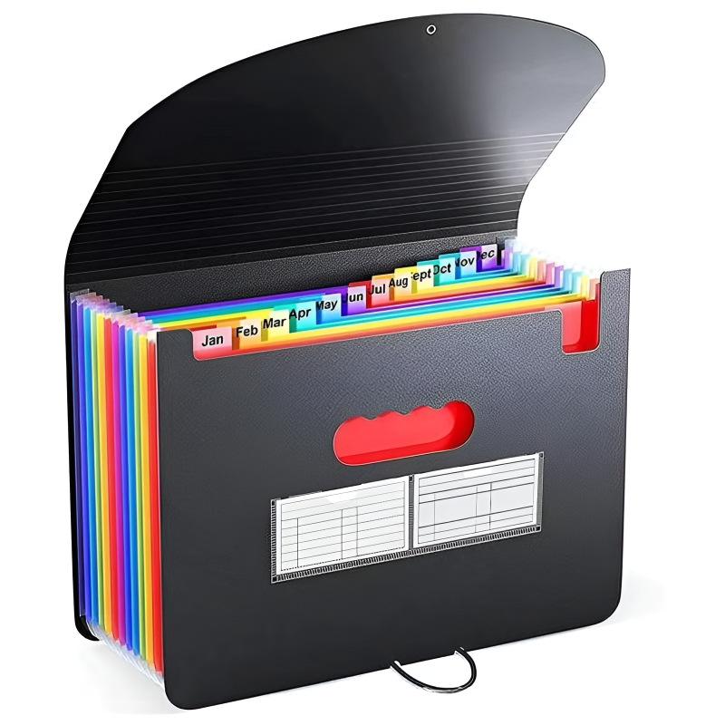 Папка-аккордеон с 13/25 карманами, расширяющийся органайзер для файлов, портативный цветной бумажный держатель для документов, счетов, квитанций