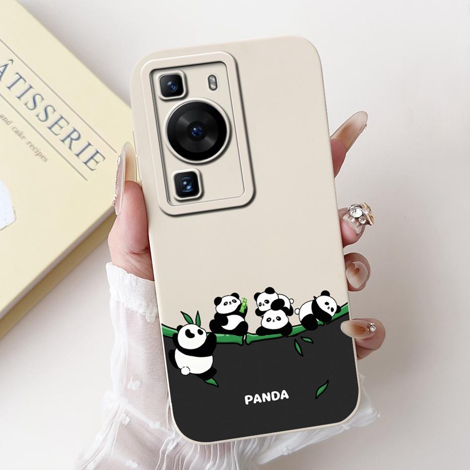 For Huawei P60 Pro Case MNA-LX9 Shockproof Cover Cute Cartoon Square Lens Protection Bumper For Huawei P60 Art P 60 P60Pro Funda