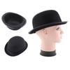 Black Black Derby Hat Halloween Props Bowler Top Hat Simple Performed Hat  Party Supplies
