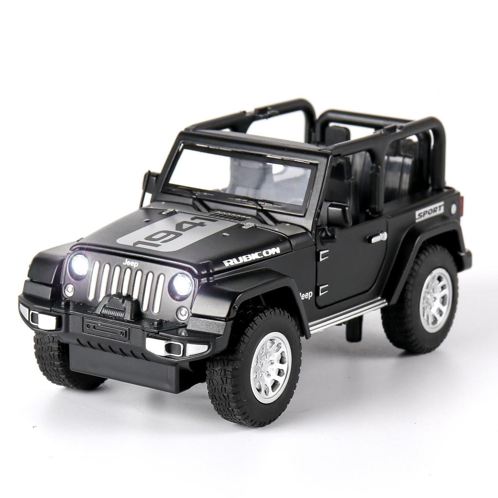 Масштаб 1/32 Модель автомобиля Jeep Wrangler Rubicon из сплава Литой металлический игрушечный внедорожник Модель автомобиля Миниатюрная модель автомобиля Подарок для детей