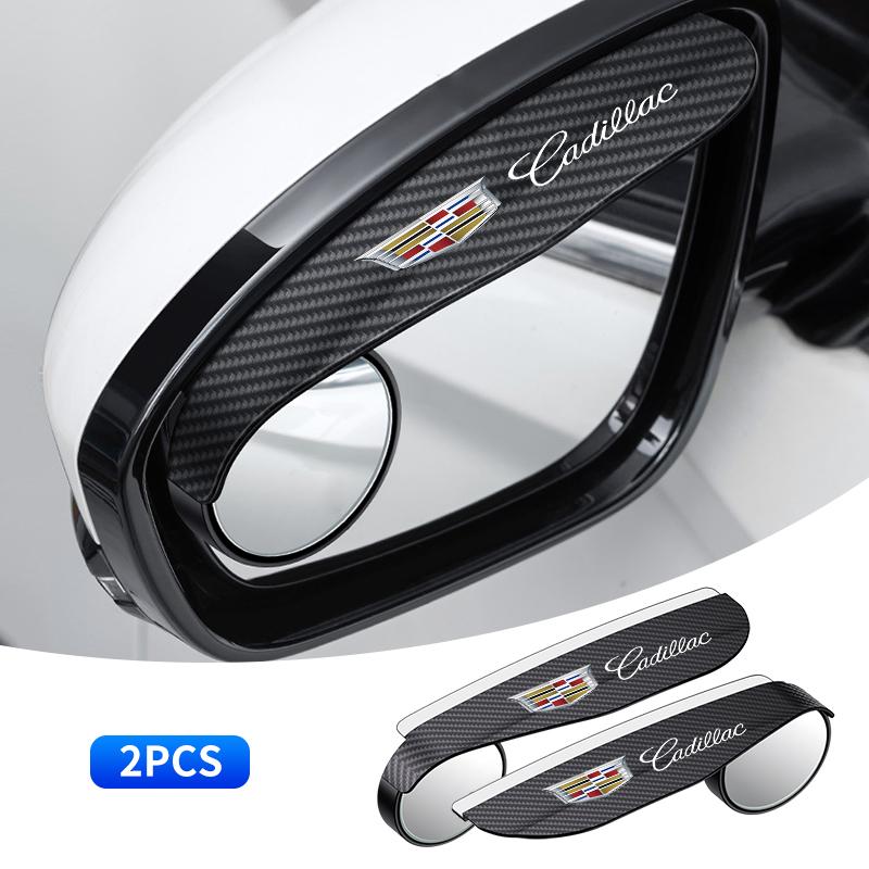 2PCS Car Rain Shield Blind Spot Mirrors For Cadillac Emblem ESCALADE ATS BLS CT4 CT6 SRX STS XT4 XT5 SLR XT6 XTS Accessories