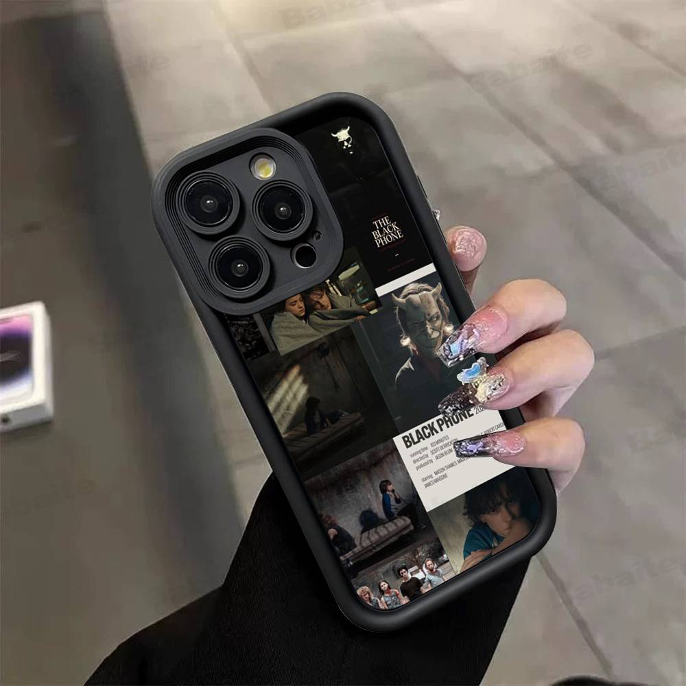 Чехол для телефона из ТПУ в стиле фильма ужасов The B-Black P-Phone Для Iphone 17 16 15 14 13 12 11 Pro Max Plus Чехол