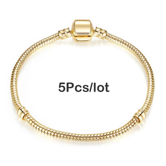 5pcs /Lot Sale Popular Charm Bracelets Diy Elegant Leather Chain Charms Bracelets Bangles For Women Jewelry Gift