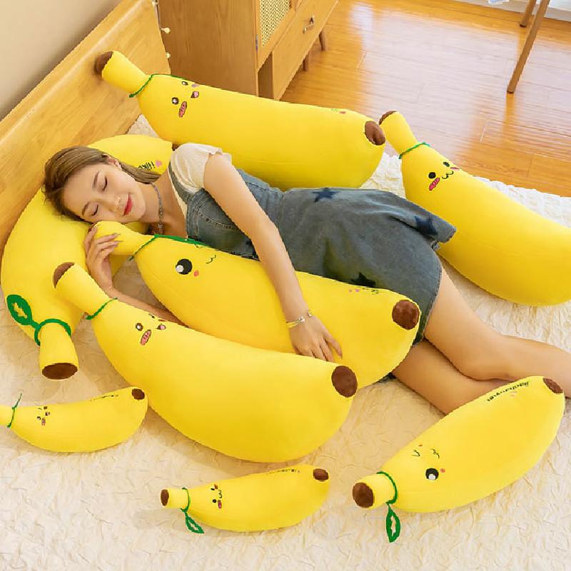 Плюшевая игрушка Банан Мультяшная мягкая фруктовая кукла Мягкое украшение для дома Детские подарки