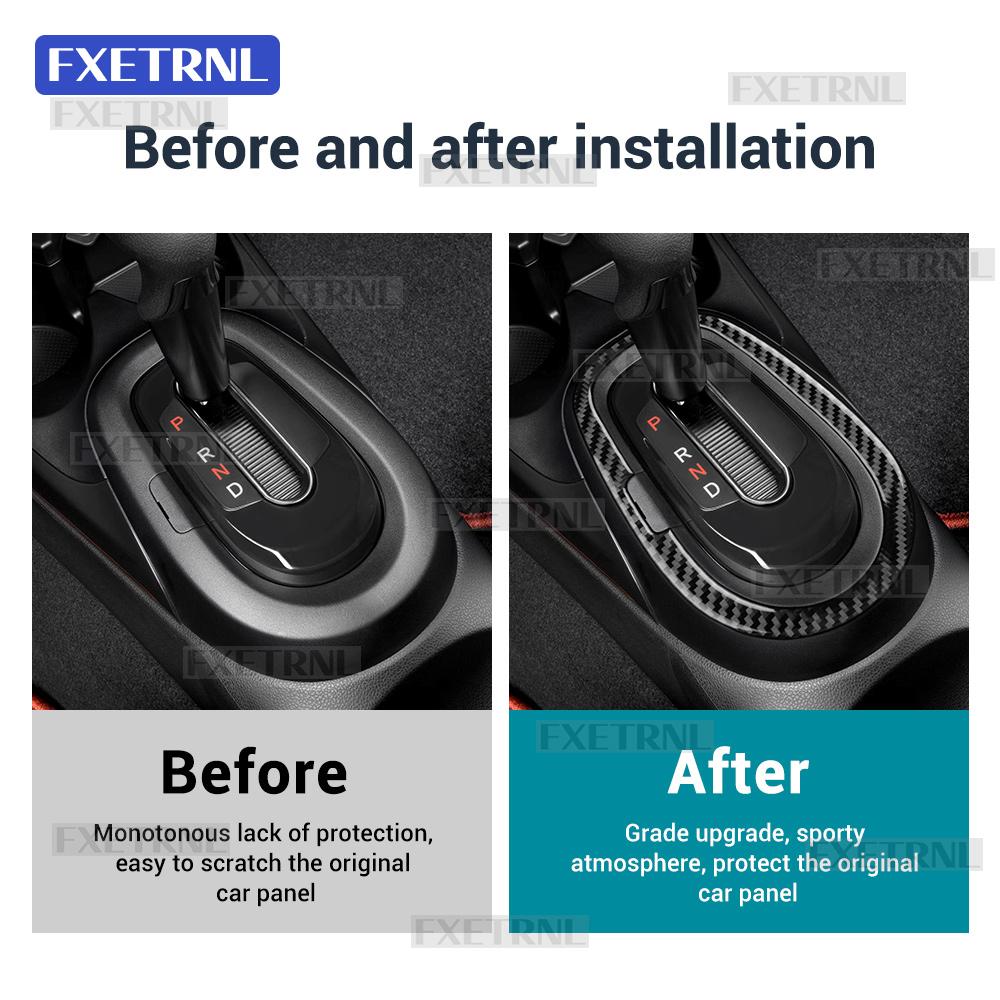 Real Soft Carbon Fiber Sticker For Honda CRZ CR-Z ZF1 2010 2011 2012 2013 2014 2015 LHD RHD Car Automatic Gear Shift Frame Trim