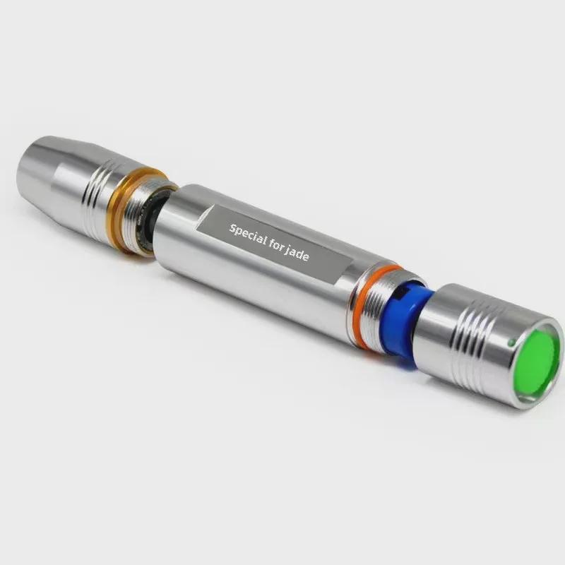 Фонарик для идентификации жадеита - мощный свет, ультрафиолетовый, для проверки ювелирных изделий и банкнот, перезаряжаемая подарочная лампа
