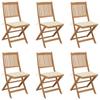 Day and Night - Day and Night Folding Garden Chairs 6 Units and Cushions Solid Acacia Wood