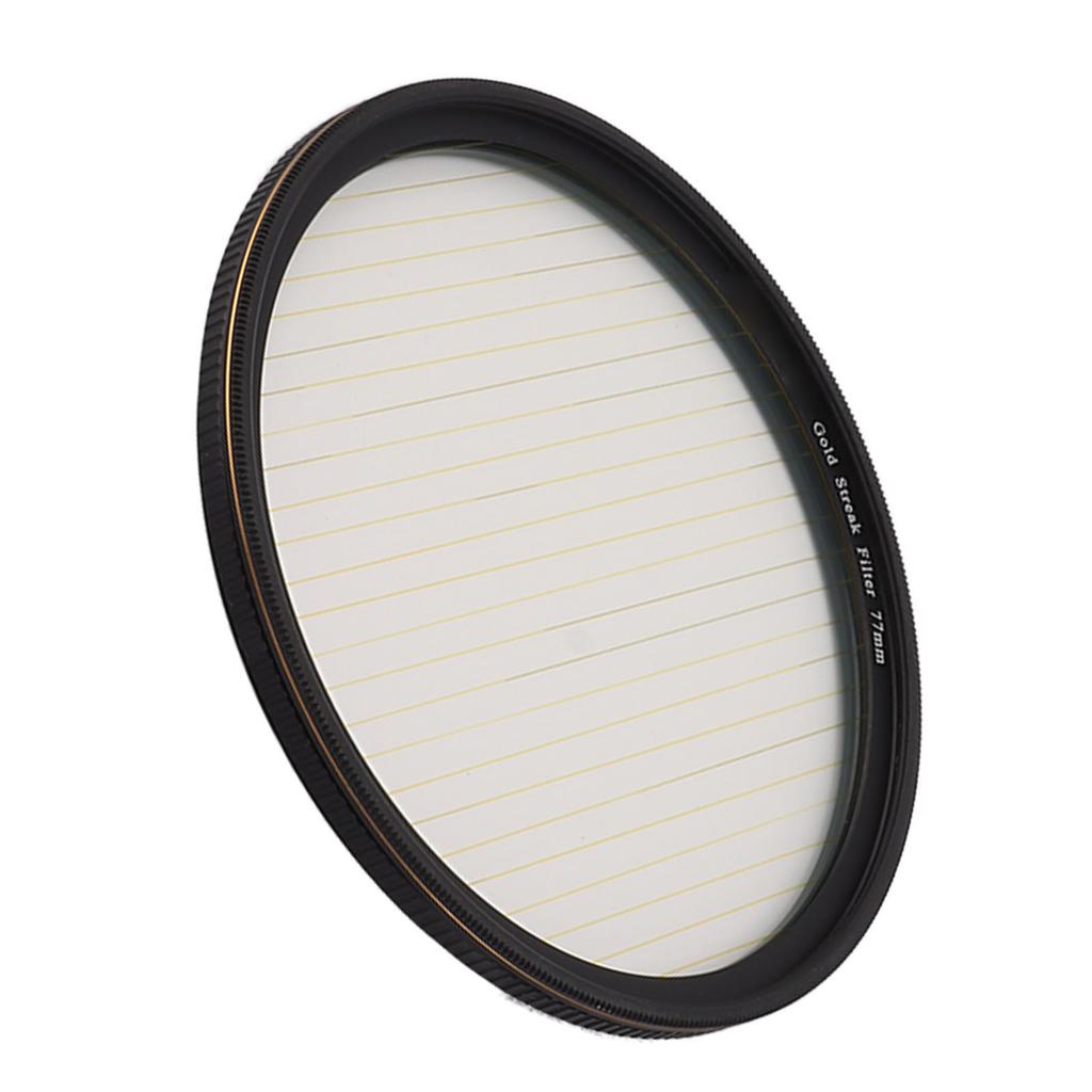 Gold Streak Filter Light Flare Effect Filter Optical Glass Camera Lens Filter with Case for