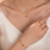 Gold Rose Choker and Bracelet Set for Women Fashionable Accessory Perfect for Gifts