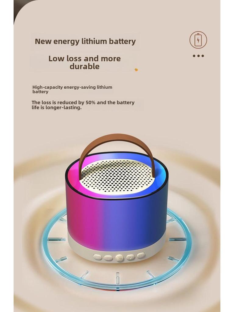 Портативный Bluetooth-динамик K52 с двумя микрофонами для караоке на открытом воздухе и дома