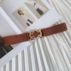 Elegant Korean Style Women's Metal Buckle Belt With Elastic Slimming Waist Design For Dresses