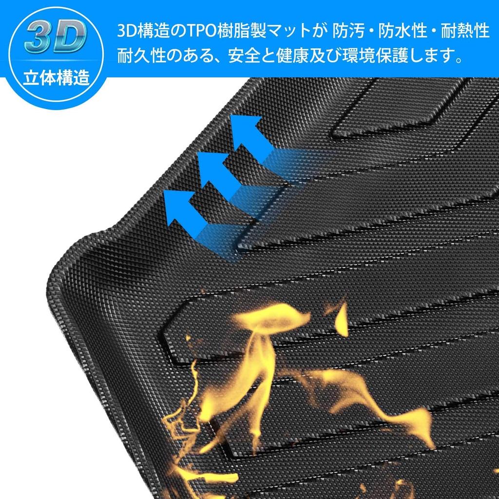 Mixsuper 3D Trunk Mat for Toyota Harrier 80 Series AXUH80 and June 2020 Trunk Luggage TPE 3D Cargo Black Harrier 80 Black (Models AXUH85, - Present),