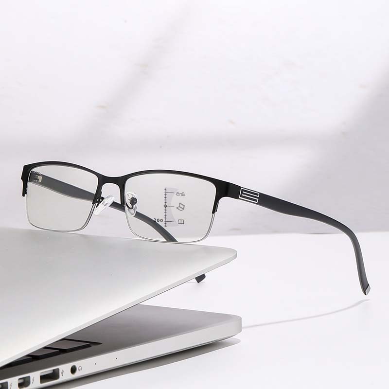 Мужские деловые бифокальные очки для чтения унисекс прогрессивные очки для коррекции зрения классические очки для близи и дали пресбиопия