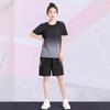 Women's Quick-Dry Ice Silk Fitness T-Shirt for Summer - Short Sleeve Top for Basketball and Running.