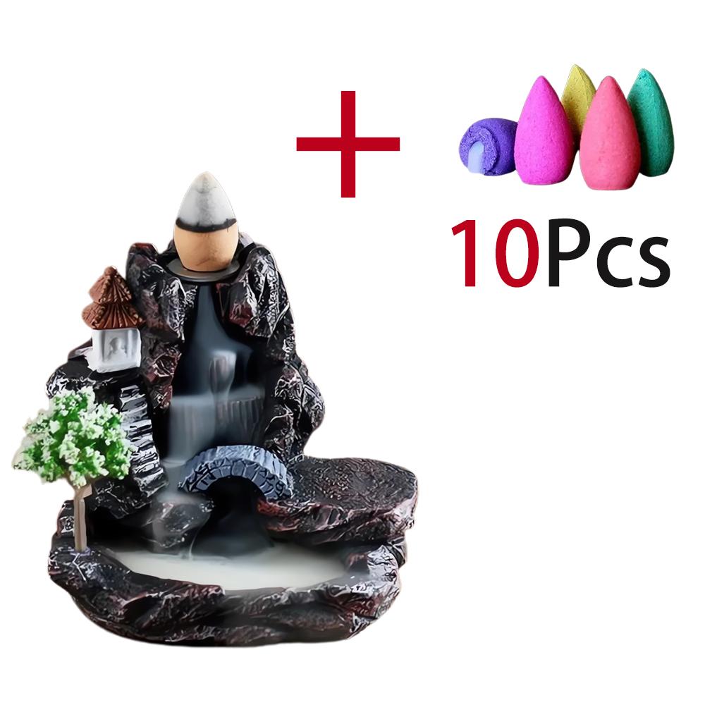 Держатель для благовоний с обратным потоком, курильница с водопадом, домашний декор, орнамент для ароматерапии, конусы для благовоний с обратным потоком, конусы для благовоний