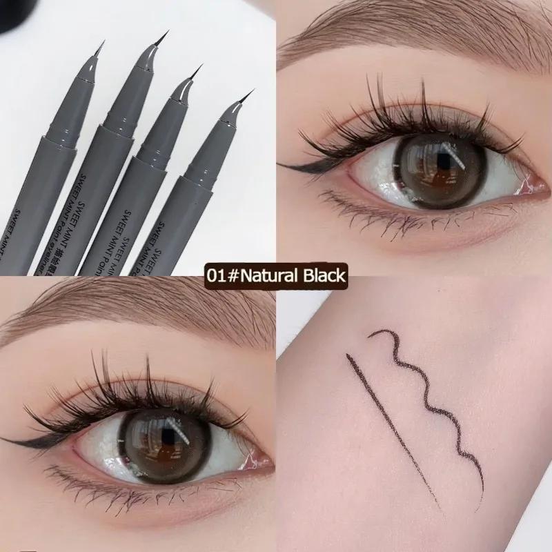 Ultra-thin Waterproof Liquid Eyeliner Silkworm Pen Korean Makeup for Women Quick Dry Smooth Eye Liner Lower Eyelash Pen Cosmetic