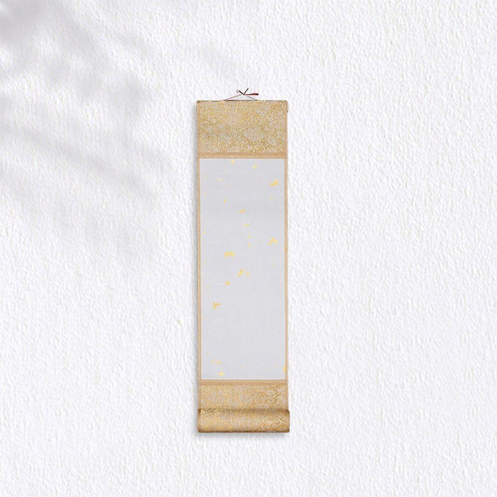 Painting Drawing Paper Gilded Rice Paper Scroll Chinese Style Self-made Gifts Calligraphy Mounting Scroll Handcrafts