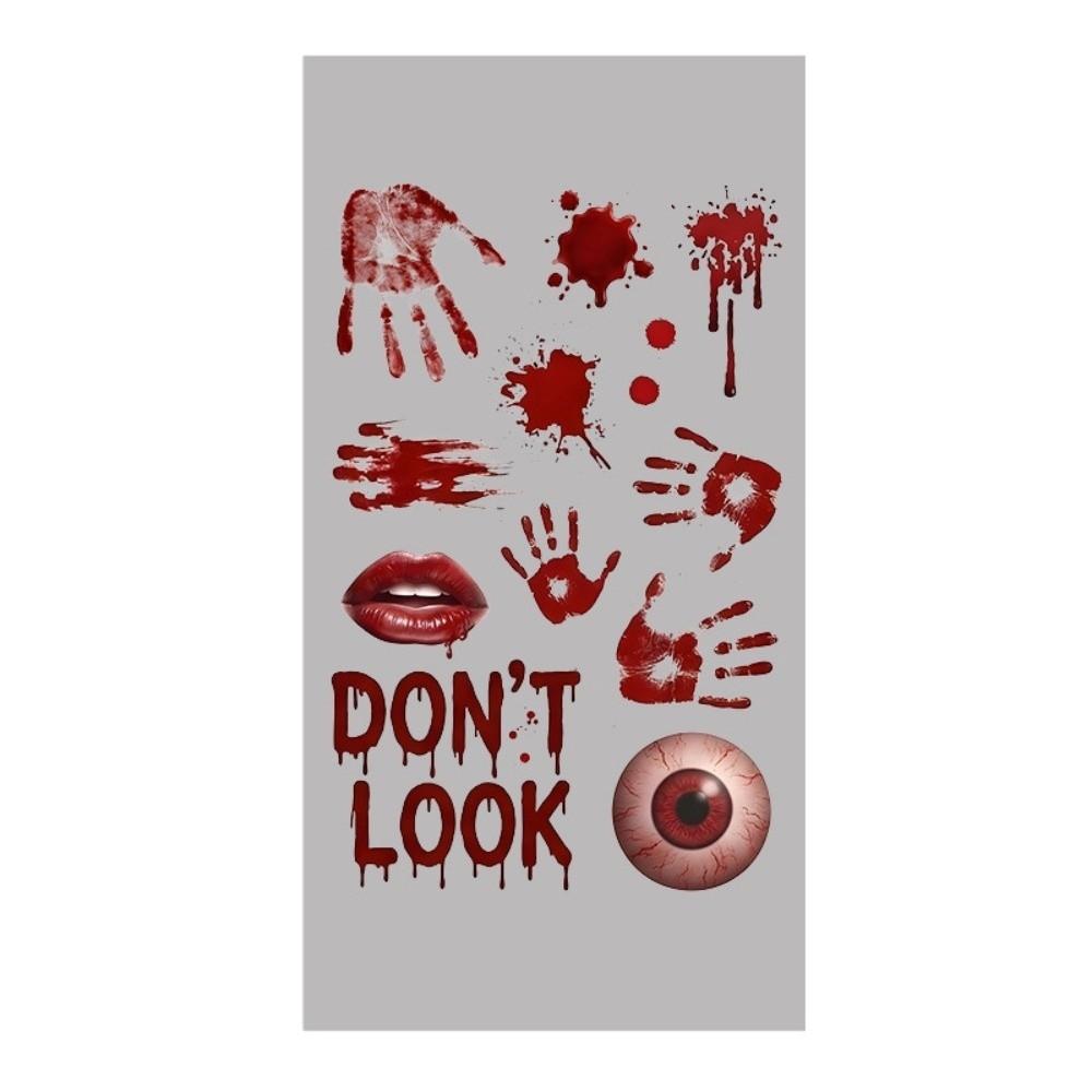Waterproof Bloodstained Handprint Window Sticker Spooky Party Door Stickers Festive Decorations