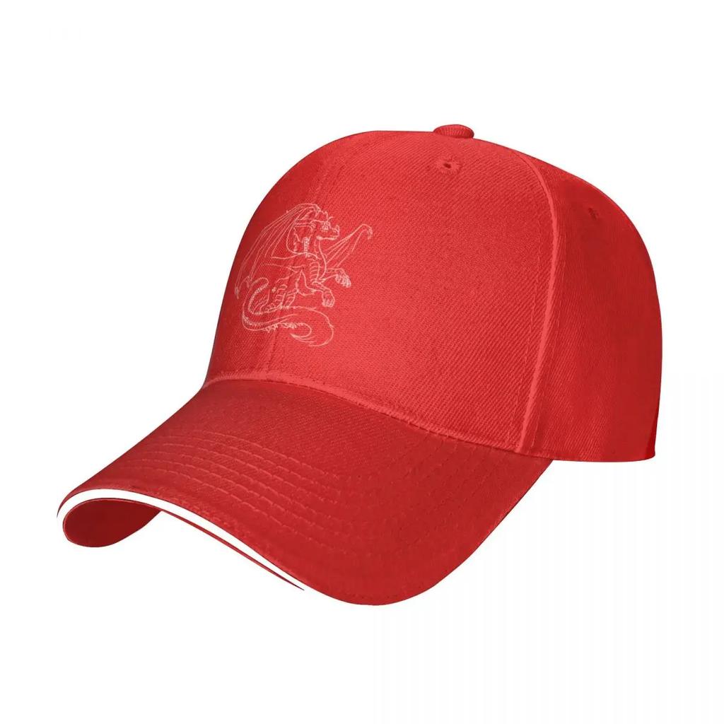Perianth The Dragon White Outline A Baseball Caps Hat