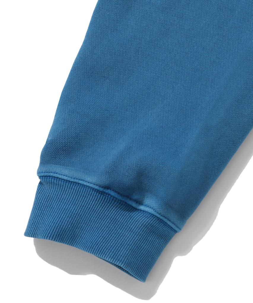 Стендс [M~4XL] Худи с пигментным логотипом Arch, на молнии_Синий