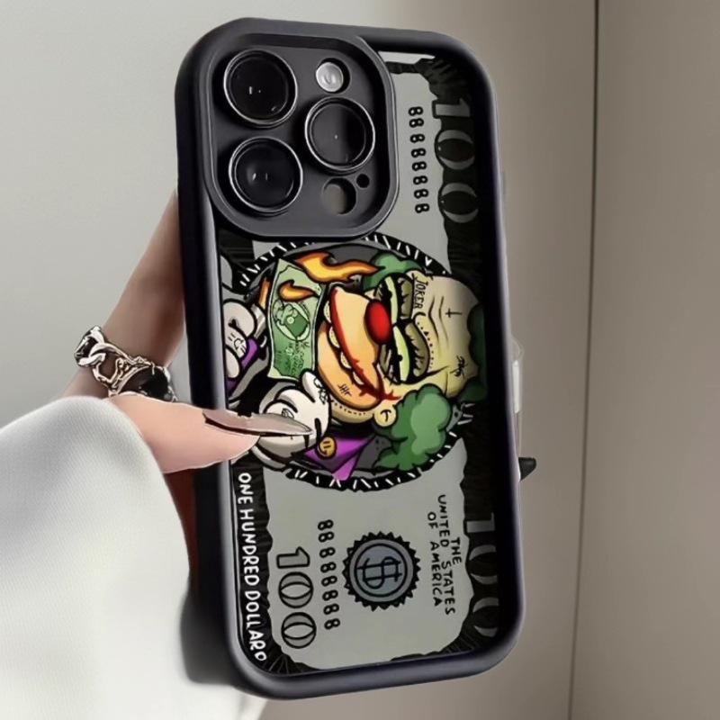 Чехол для iPhone 17 ProMax "Клоунские Деньги Яблоко" - Подходит для iPhone 13-16, Японский и Корейский стиль, Трансграничный Европейский и Американский дизайн