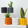 Nordic Handmade Relief Ceramic Flower Pot for Phalaenopsis - Green Plant Desktop Balcony Decorative Bubble Container