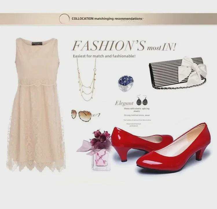 Туфли женские Four Seasons с круглым носком и средним каблуком с бантом