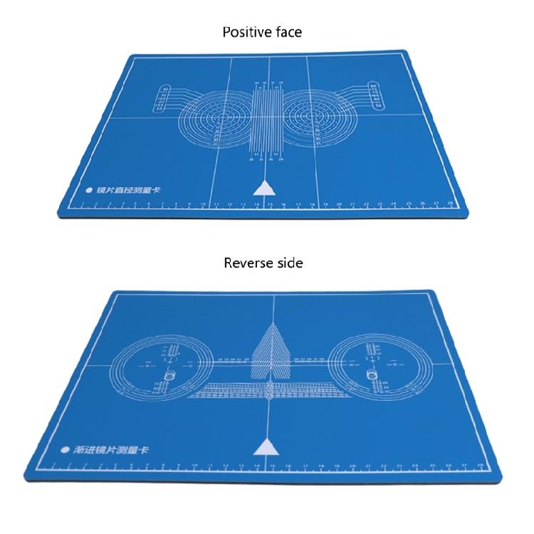 Двусторонняя тестовая подкладка для очков, измерение диаметра линз/оправы очков