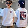 Boys Fashion Cartoon Printing Cotton T-shirt Short Sleeve