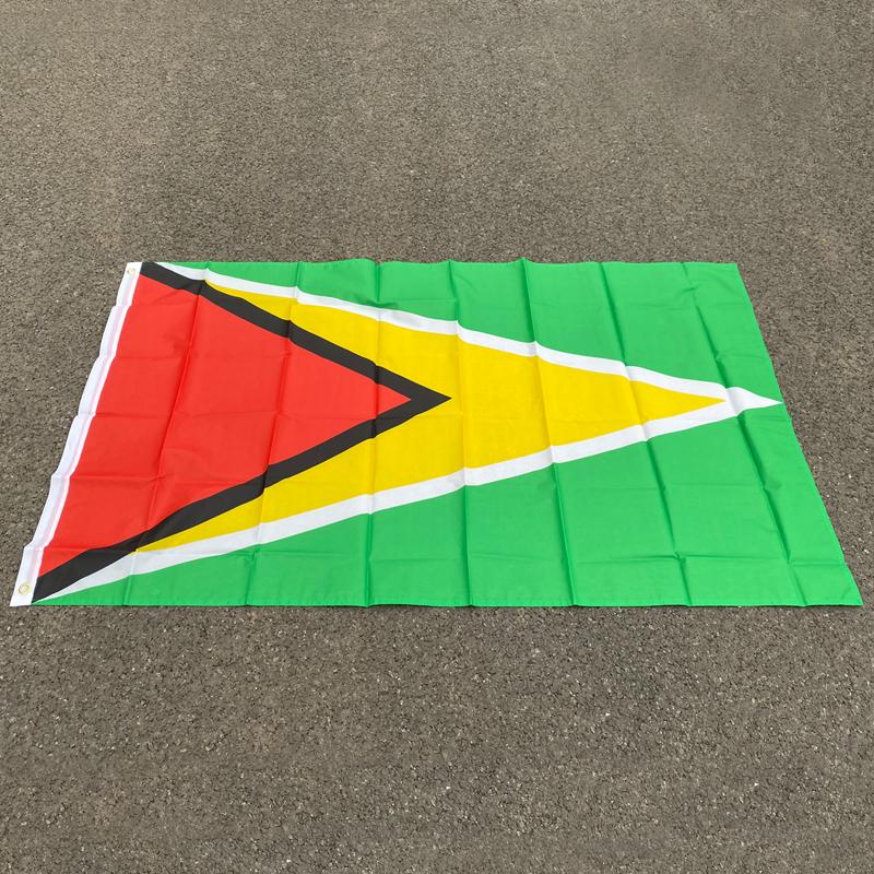 Aerlxemrbrae Flag Guyana Flag 150X90CM 3X5FT Banner Polyester Grommets Guyana Flag