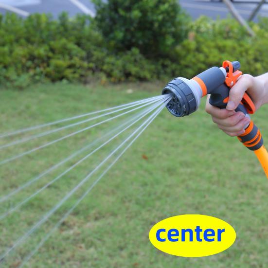 Водяной шланг-распылитель высокого давления, садовый шланг, насадка 8 схем распыления, мощный ручной распылитель для полива растений и газона, мойки автомобилей