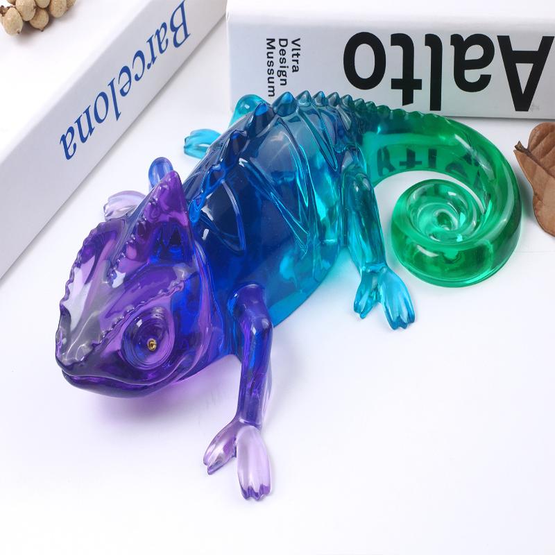 3D Силиконовая форма Хамелеон Ящерица DIY Ручная работа Рептилия Кристалл Эпоксидная смола Гипс Поделки Формы для литья Домашний декор