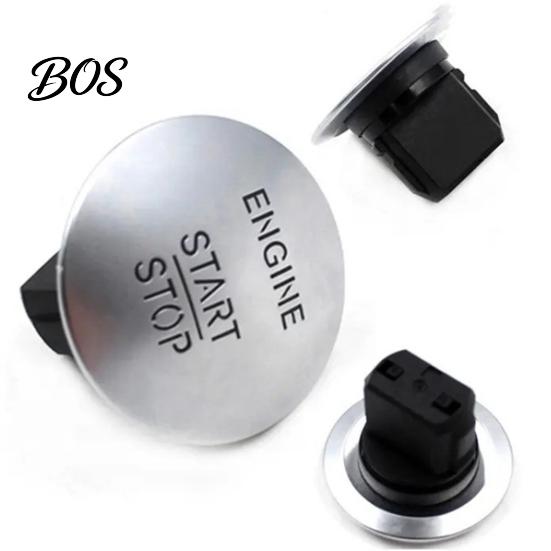 Metal Panel Start Butto Engine Stop Button Switch for Mercedes Benz, Car Push Seamless Fit Starter Switch, Button, Replacement Accessory