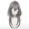 LVMEY Game Cosplay Dark Medium for Costume Comiket Cultural and School Festivals Wig, Gray, Length, Heat-Resistant, Costumes, Accessories, Events,