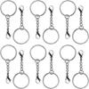 Серебряная цепочка для рукоделия 25 мм, комплект ключей, брелок для ключей, кольцо для ключей, принадлежности для изготовления ювелирных изделий