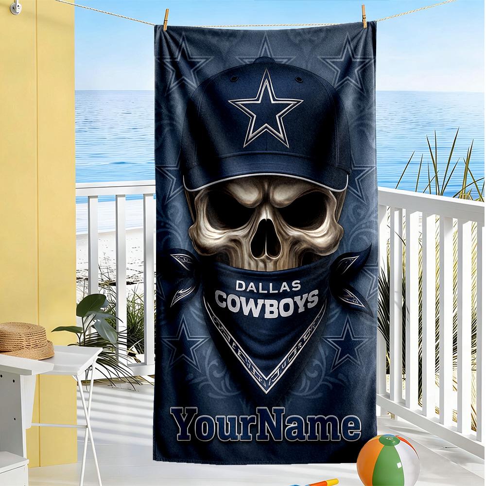 Dallas Customize Your Name Beach Towel Super Soft & Absorbent For Beach Bathroom Outdoor Swimming Pool Camping Picnic Yoga Diving Vacation Accessories