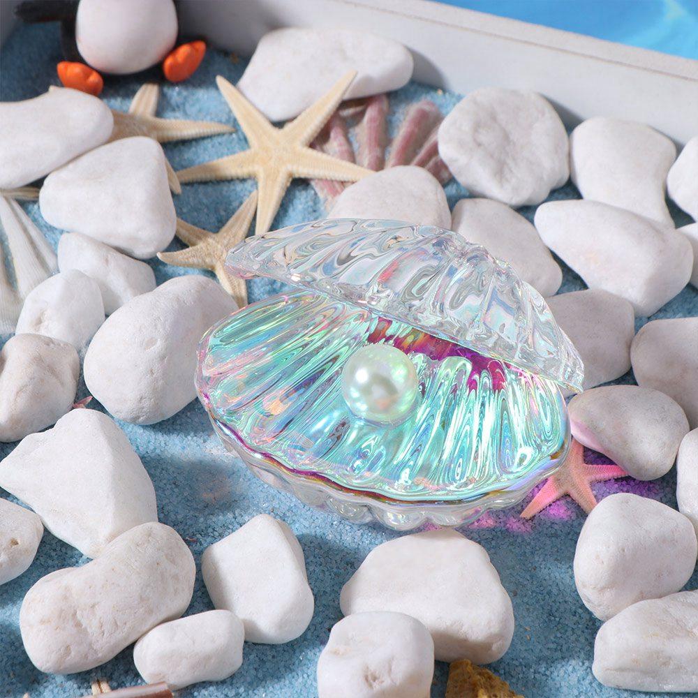 Reflective Pearl Clam Ornaments Colorful Seashell Figurine Crafts Wedding Decor