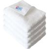 Imaa Imabari Towel Certified Face Towel Set of Quick Made In Vacuum Compression Pack 4, Fluffy, Thin, Absorbent, Drying, Japan, 100% Cotton, (4 White)