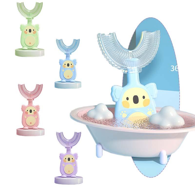 High Quality U-shaped Silicone Toddler Toothbrush For Effective Dental Hygiene