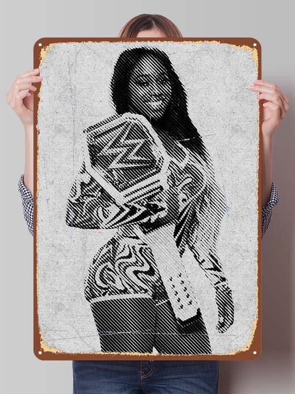 Bayley Alexa Bliss Metal Signs Wrestler Posters Room Decor Items Aesthetic Decoration Living Room Vintage Metal Plate Wall Art
