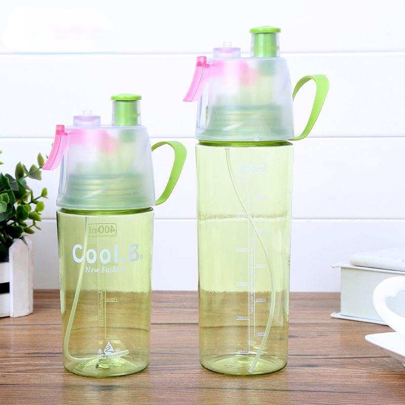 Новая 400/600 мл 3-цветная твердая пластиковая бутылка-спрей для прохладного лета, спортивная бутылка для воды, портативная бутылка для скалолазания, шейкера для велосипеда на открытом воздухе