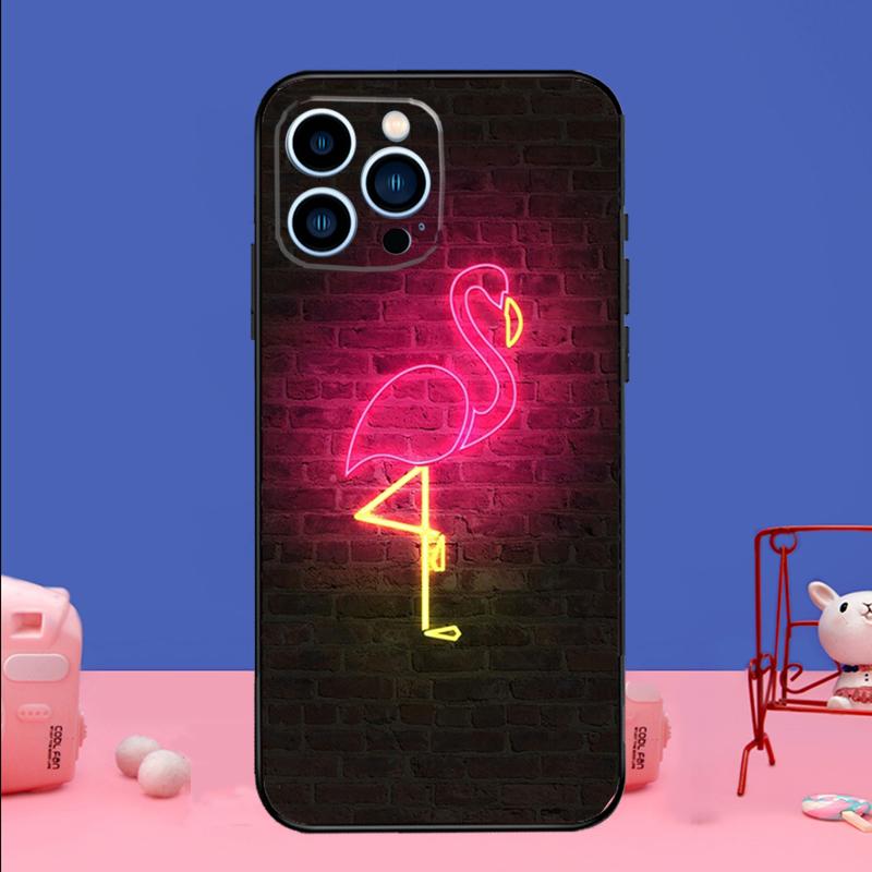 Pink Red Flamingo Phone Case For iPhone 17 16 15 14 13 11 12 Pro Max Plus 13 12 mini 16e 17 Air Bumper Cover