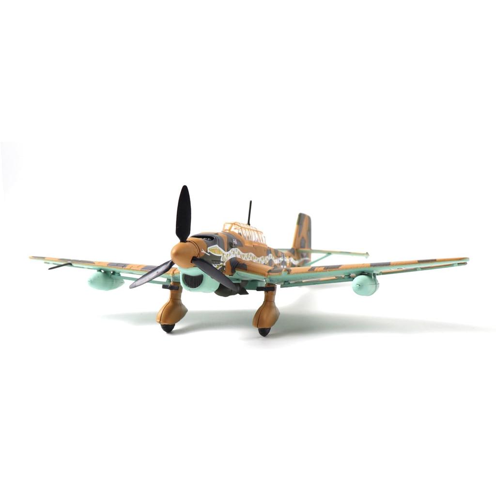NUOTIE Junkers Ju 87 Stuka Metal Dive Bomber German WWII Military Diecast Ground Attack Aircraft Kit with Display Perfect for Collection or Gift 1/72