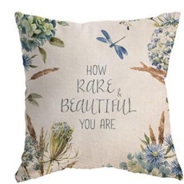 Flowers and butterflies throw pillow covers with digital printing of short plush fabric Carshaped sofa cushion Home decor