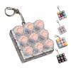 Cat Paw Keyboard Fidget Toy 9-in-1 LED Light-up Keyboard Keychain Decompression Button Finger Clicker Toy Work Travel Stress Relief Desk