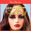 Elegant Simulation Gemstone Decor Women Golden Headpiece With Tassel Design For Womens Accessories And Gift